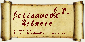Jelisaveta Milačić vizit kartica